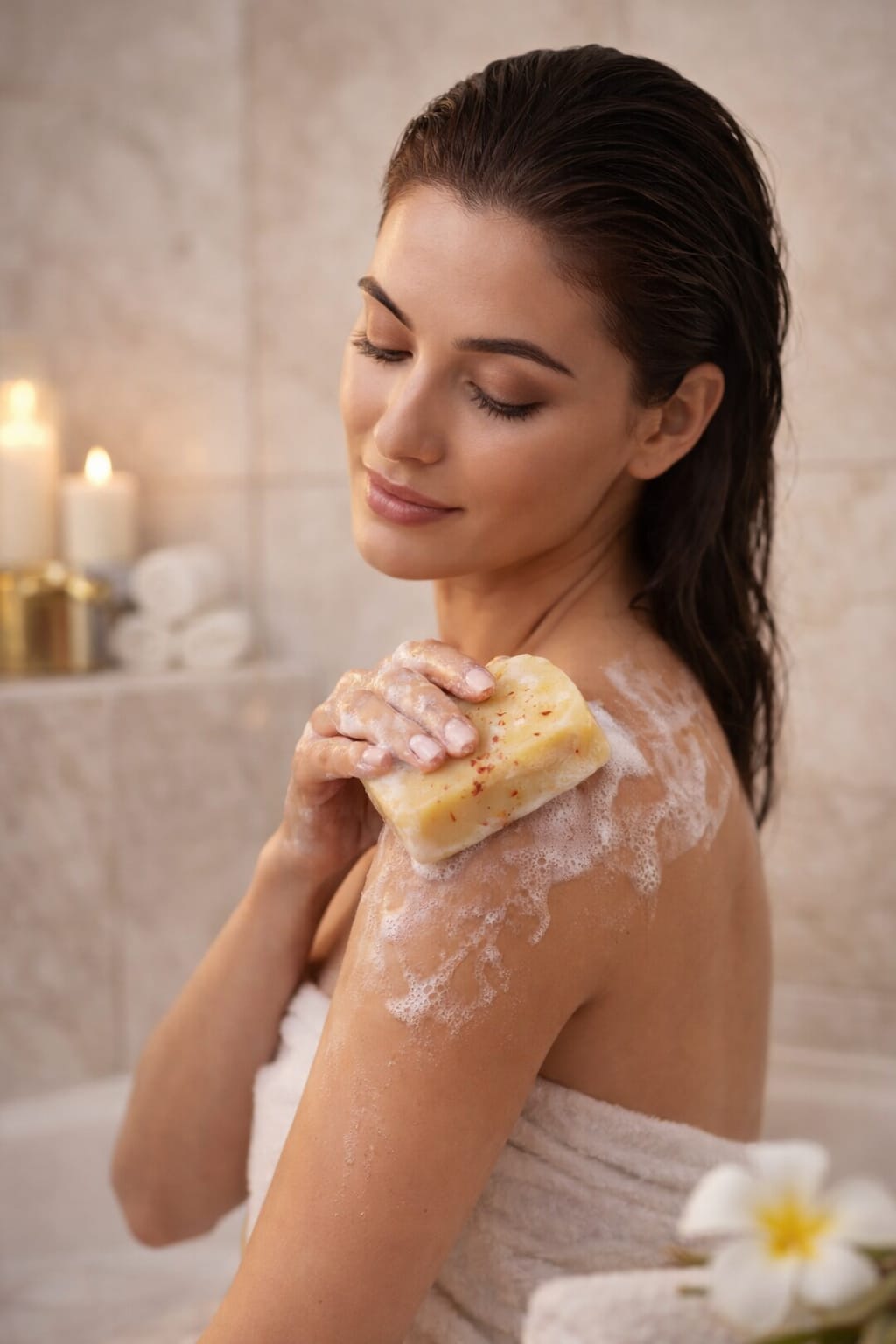 Almond Magical Scrub Soap – Luxury Skin Polishing Bar