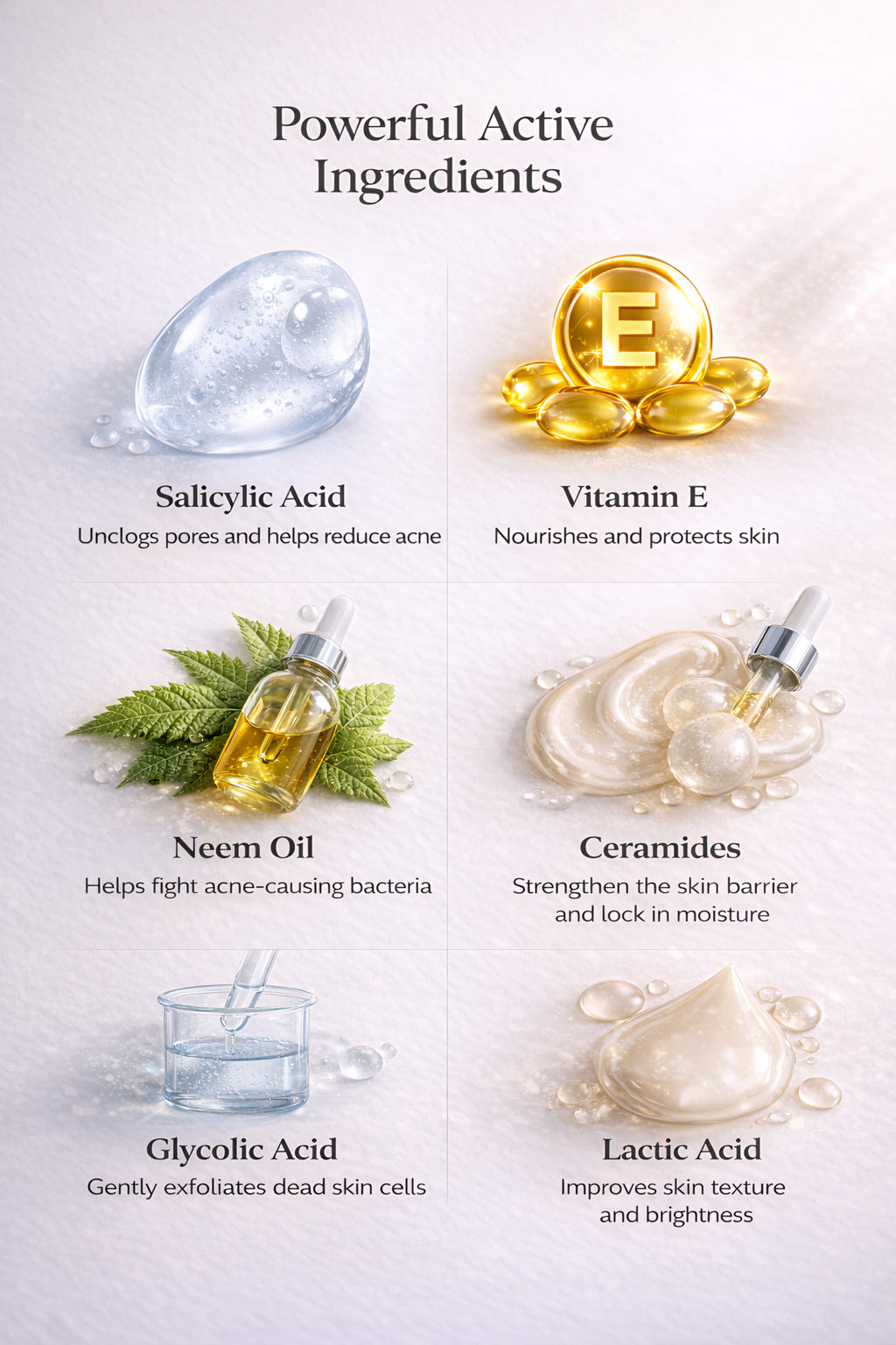 HealEvar Anti Acne Face Wash – Salicylic Acid + Vitamin E | Daily Purifying Cleanser | Oil Control & Clear Skin (110ml)